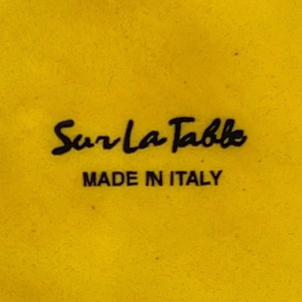 Sur La Table Set of 3 Sunflower Plates Yellow‎ Made in Italy Ceramic